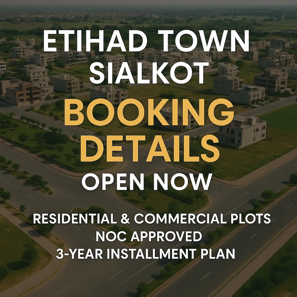 Etihad Town Sialkot Booking Details